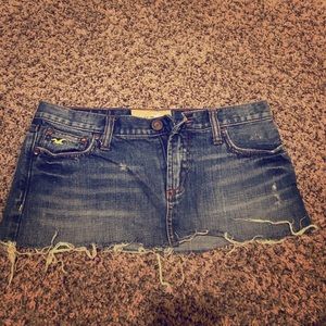 Hollister jean skirt